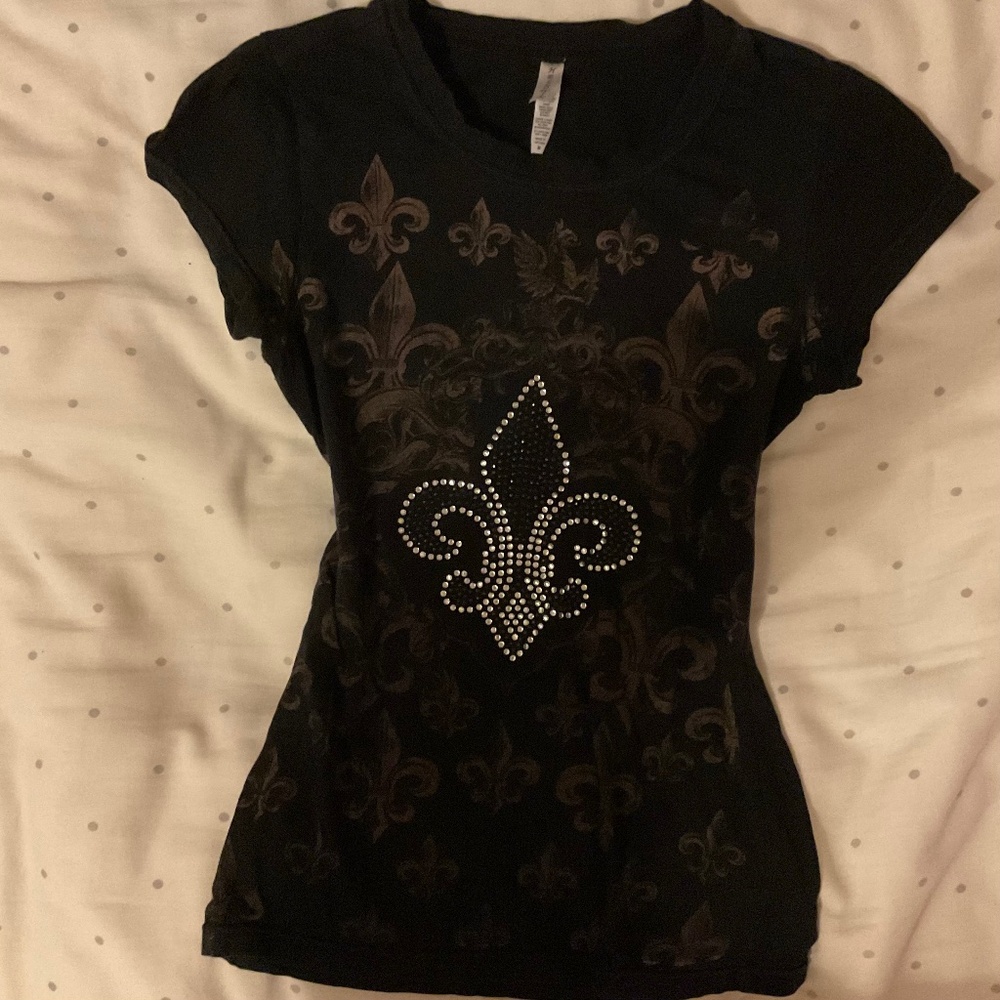Hellowin Fleur De Lis y2k T-shirt